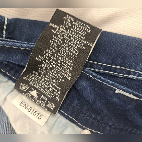 GRACE IN LA CHEVRON EMBELLISHED MID RISE SKINNY DENIM JEANS SIZE 29 - Picture 6 of 12